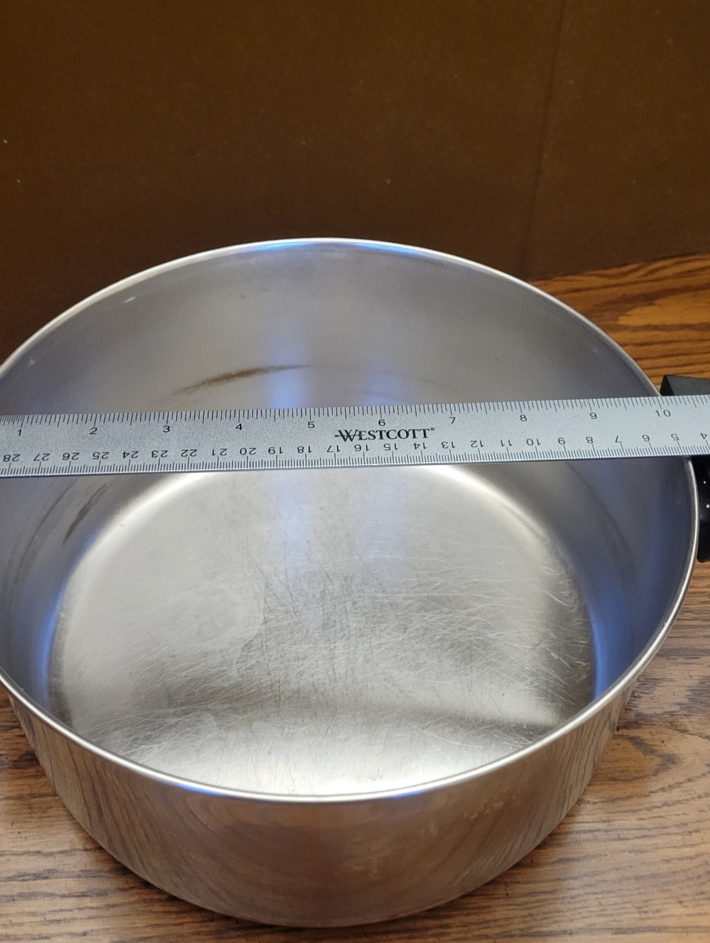 VINTAGE REVERE WARE 6 QT STOCK POT PAN COPPER BOTTOM 1801  w/ LID - Picture 6 of 7